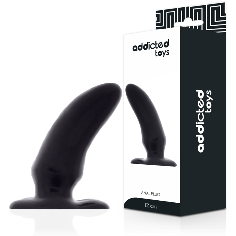 Image Plug Anal Spot Silicone Noir Taille 12 CM Addicted Toys