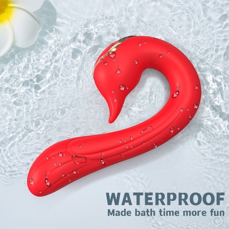 ARMONY - DOLPHIN - MULTI-POSITION VIBRATOR - HEAT EFFECT - RED