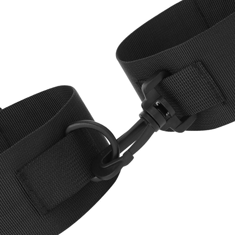 Image Menottes Chevilles BDSM Nylon Noir Dakness