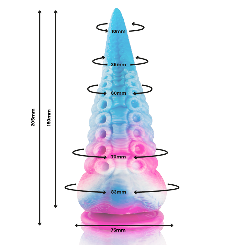 Image Gode Vaginale - Anal Phorcys Epic Rose - Bleu - Blanc