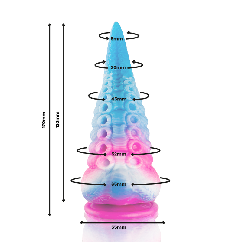 Image Gode Vaginale - Anal Phorcys Epic Rose - Bleu - Blanc