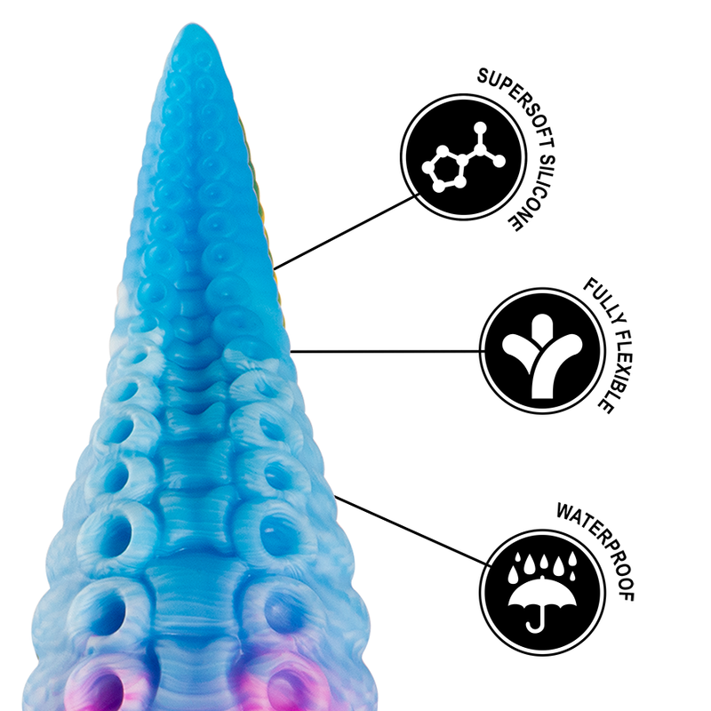 Image Gode Vaginale - Anal Phorcys Epic Rose - Bleu - Blanc