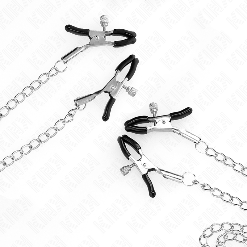 KINK - 4 PINZAS PARA PEZONES - CUELLO - BDSM - 2 COLORES