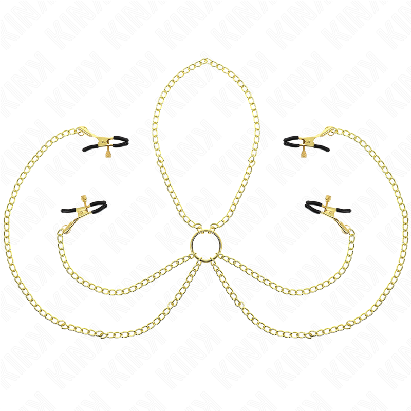KINK - 4 PINZAS PARA PEZONES - CUELLO - BDSM - 2 COLORES