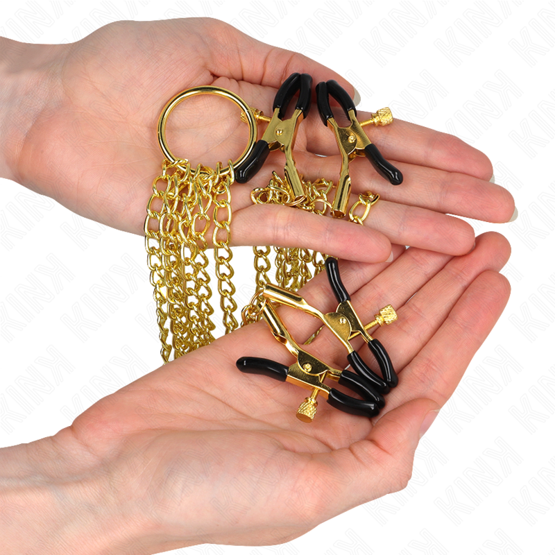 KINK - 4 PINZAS PARA PEZONES - CUELLO - BDSM - 2 COLORES