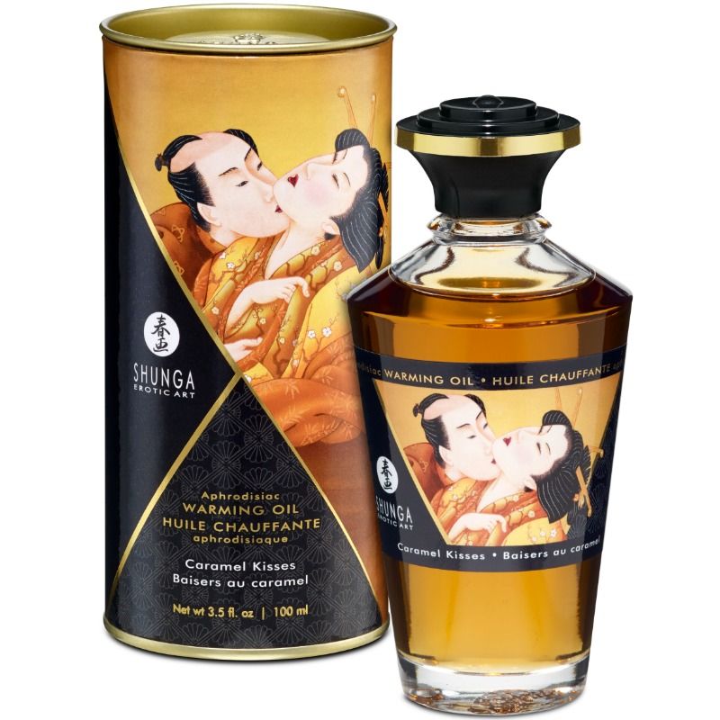 Image Hile de Massage Chauffante Saveur Caramel Shunga