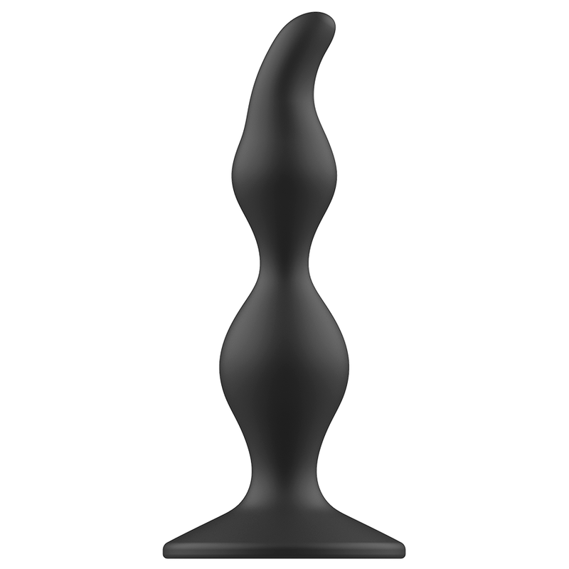 Image Plug Anal Silicone Noir Taille 12 CM Addicted Toys