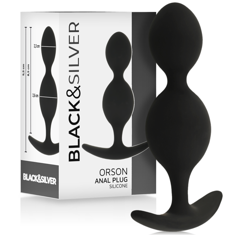 Image Plug Anal Silicone Noir Orson Black&Silver