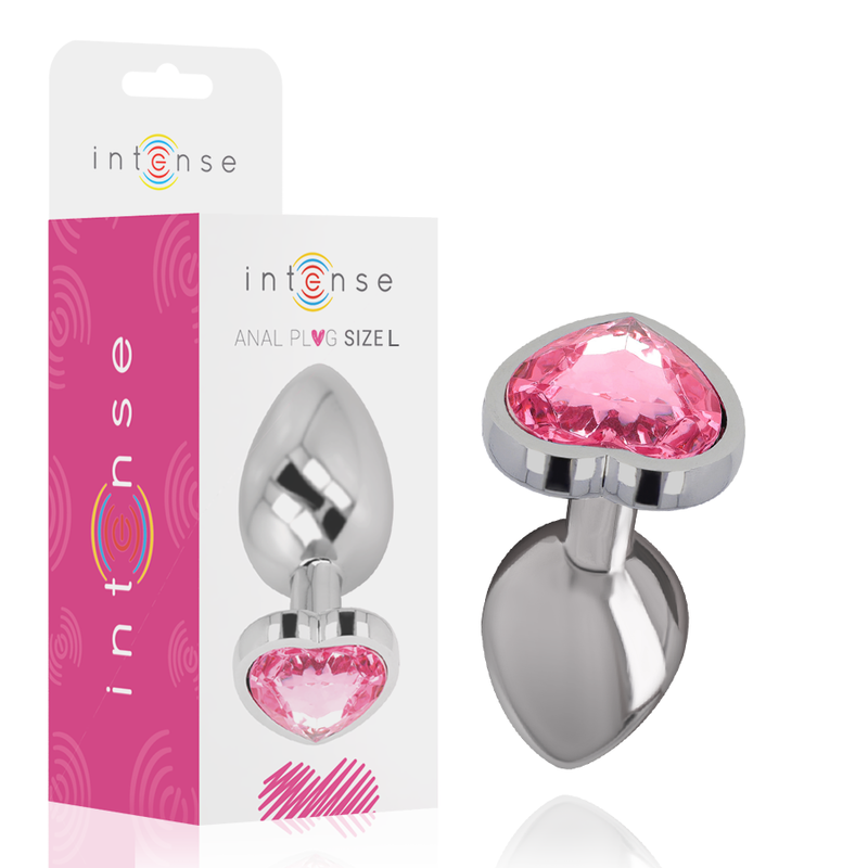 Image Plug Anal Métal Cœur Rose Taille L Intense Anal Toys