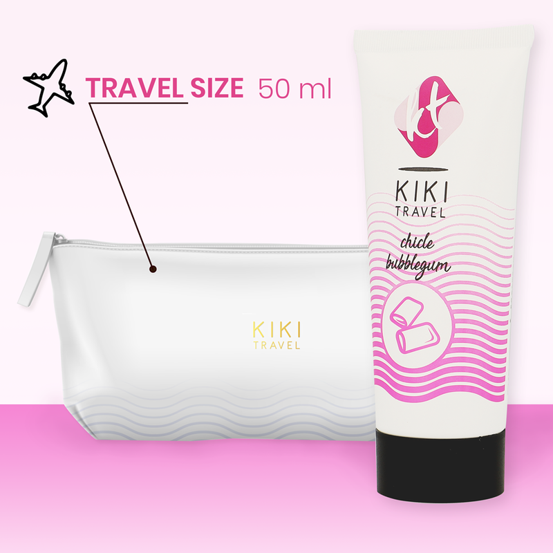 Image Lubrifiant Intime Saveur Bubble Gum Fraise Kiki Travel 50 ML